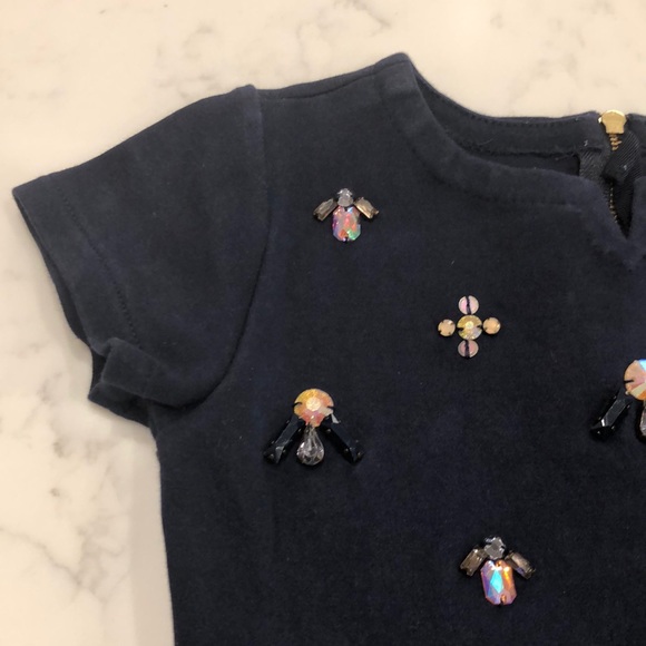 Girls Jcrew Crewcuts size 5 navy blue dress - Picture 2 of 13